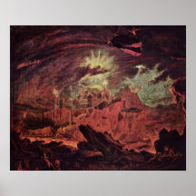 Fallen angels in Hell by John Martin Print
