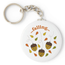 Falling Acorns Key Chain