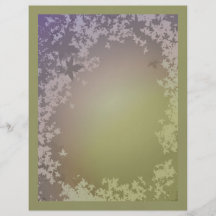 FALLING AUTUMN LEAVES DREAMY GREENS PURPLES CUSTOM FLYER