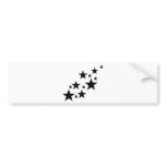 falling black stars icon bumper stickers