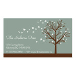 Falling Blossoms - Blue Business Card