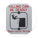 Falling Can Be Deadly Sticker