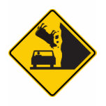 Falling Cow Zone Highway Sign t-shirts