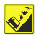 Falling Dinosaurs Zone Highway Sign magnets