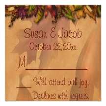 Falling Forever RSVP Enclosure Personalized Invite