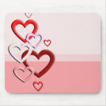 falling hearts pink background mousepads