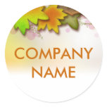 FALLING LEAVES ROUND STICKER
