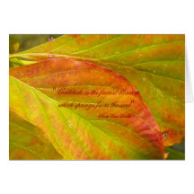 Falling Leaves Thank You Card