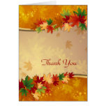 Falling Maple Leaves Thank You Card