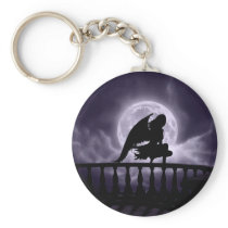 Falling Moon Keychain