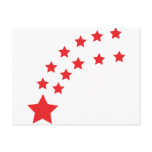 falling red stars postcards
