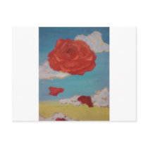 Falling Rose Post Card