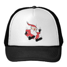 Falling Santa Mesh Hats