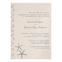 Falling Stars Tropical Wedding Invitations