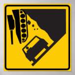 Falling Tank Zone Highway Sign