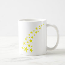 falling yellow stars coffee mug