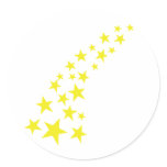 falling yellow stars stickers