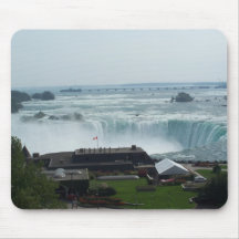 Falls from above mouse pad