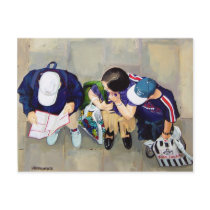 famila de turistas post cards