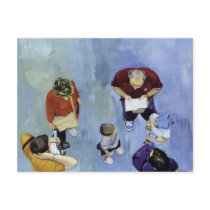 familia de turistas  2 postcards