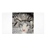 FAMILIES STICK TOGETHER TIGERS PHOTO GREETING CARD