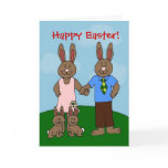 family bunnies easter card