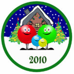 Family Christmas Ornament 2010 photo sculptures