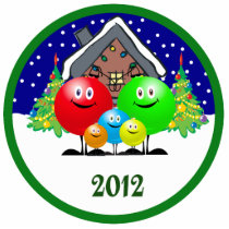 Family Christmas Ornament 2012 Cut Out