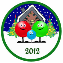 Family Christmas Ornament 2012 Photo Cutout