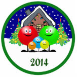 Family Christmas Ornament 2014 Cut Out