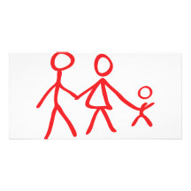 family dad mum kid photo cards