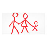 family dad mum kid photo cards