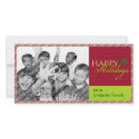 Family Greetings Festive Happy Holidays Photocard