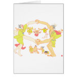Family in Japanese Edo ara cards