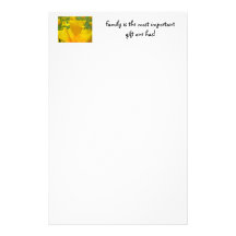 Family Most Important Gift! stationery Poppies