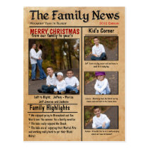 Family News Christmas Card or Newsletter postcards