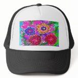 Family of flowers mesh hat