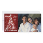 Family Photo Modern Circle Christmas Tree photo cards
