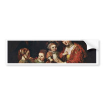 Family Portrait By Rembrandt Harmenszoon Van Bumper Stickers