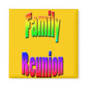 family reunion rainbow text magnets