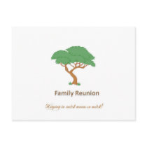 Family Reunion Tree - Blank Postcard