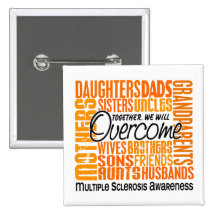Family Square Multiple Sclerosis Buttons