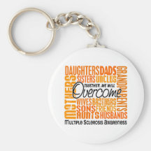 Family Square Multiple Sclerosis Key Chains