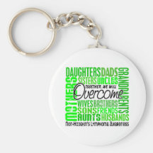 Family Square Non-Hodgkin's Lymphoma Key Chains