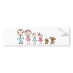 Family Stick Figures Bumper Stickers bumper stickers