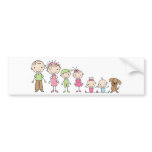 Family Stick Figures Bumper Stickers bumper stickers