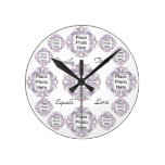 Family Time Fractal Bow Frames Clock