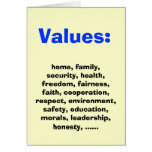 Family Values for Democratics Card