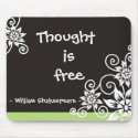 Famous 3 Word Quotes -William Shakespeare quote mousepads