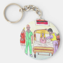 famous 4 play doctors and nurses key chains